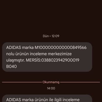 Adidas Ayakkabıda Üretim Hatası Ve İnceleme Sonucunda Mağduriyet