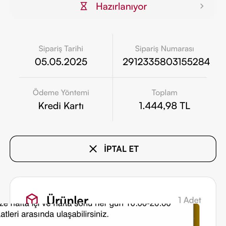 Siparişin Teslim Edilmemesi Ve Stok Bilgisi Hakkında Mağduriyet