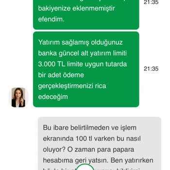 Yatırdığım Para Hesaba Geçmedi, Canlı Destek Yardımcı Olmuyor