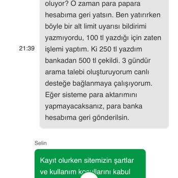 Yatırdığım Para Hesaba Geçmedi, Canlı Destek Yardımcı Olmuyor