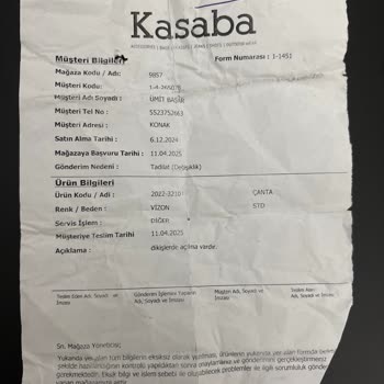 Kasaba Mağazasında Yaşanan Sorunlu Çanta Onarımı Ve Kötü Müşteri Deneyimi