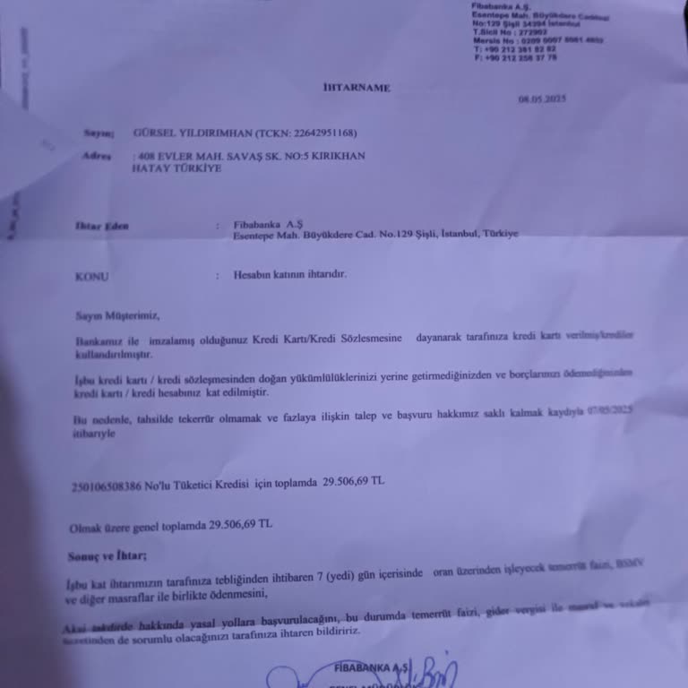 Kullanmadığım Bankadan Gelen Borç Bildirimi Şaşkınlığı