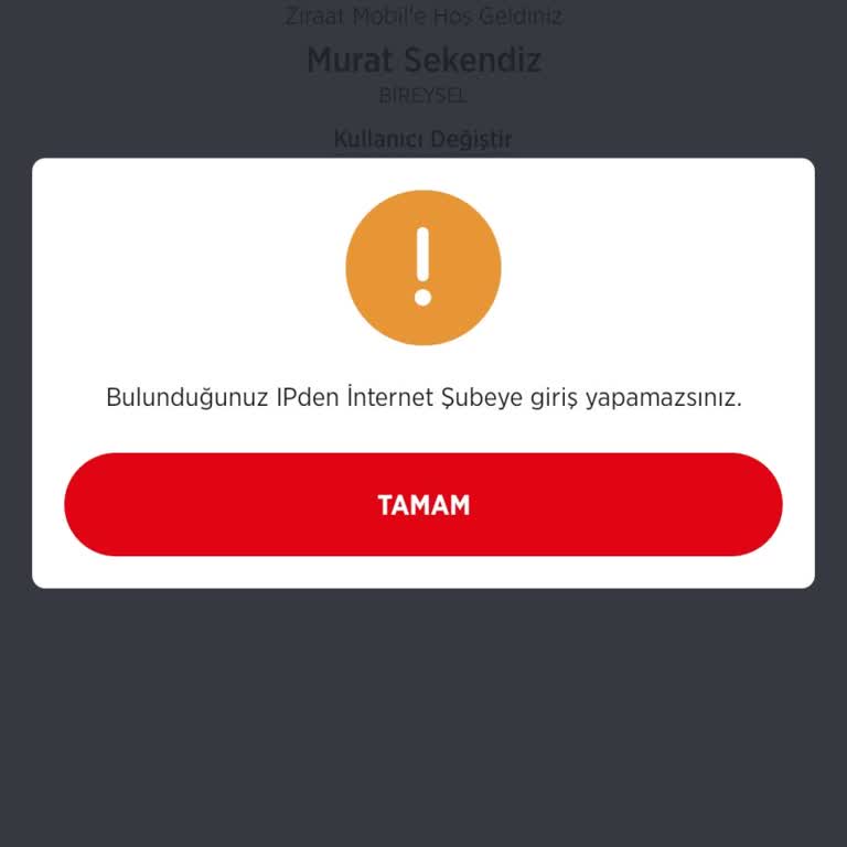 IP Hatası Nedeniyle Sisteme Giremiyorum