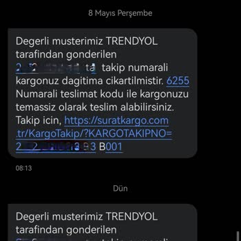 Sürat Kargo Teslimat Yapmadan Ürünü İade Etti