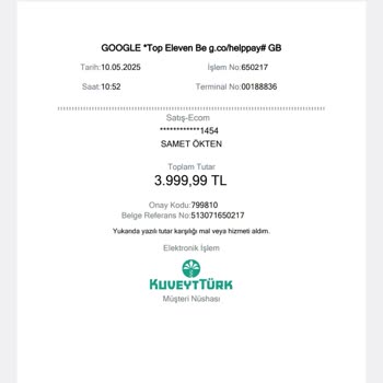 Bilgim Dışında Yapılan Yüksek Tutarli Oyun Satın Alımında İade Sorunu Ve Mağduriyet