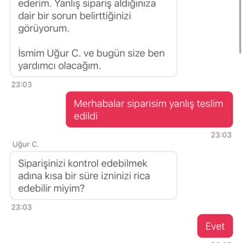 Yanlış Gelen Siparişe Yetersiz Çözüm Ve İlgisiz Müşteri Hizmetleri