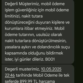 Onayım Olmadan Mobil Ödeme Açılması Ve İptal Edilmemesi
