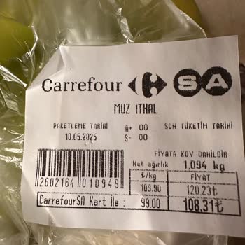Carrefour Marketten Gelen Yeşil Ve Soyulamayan Muz Şaşkınlığı