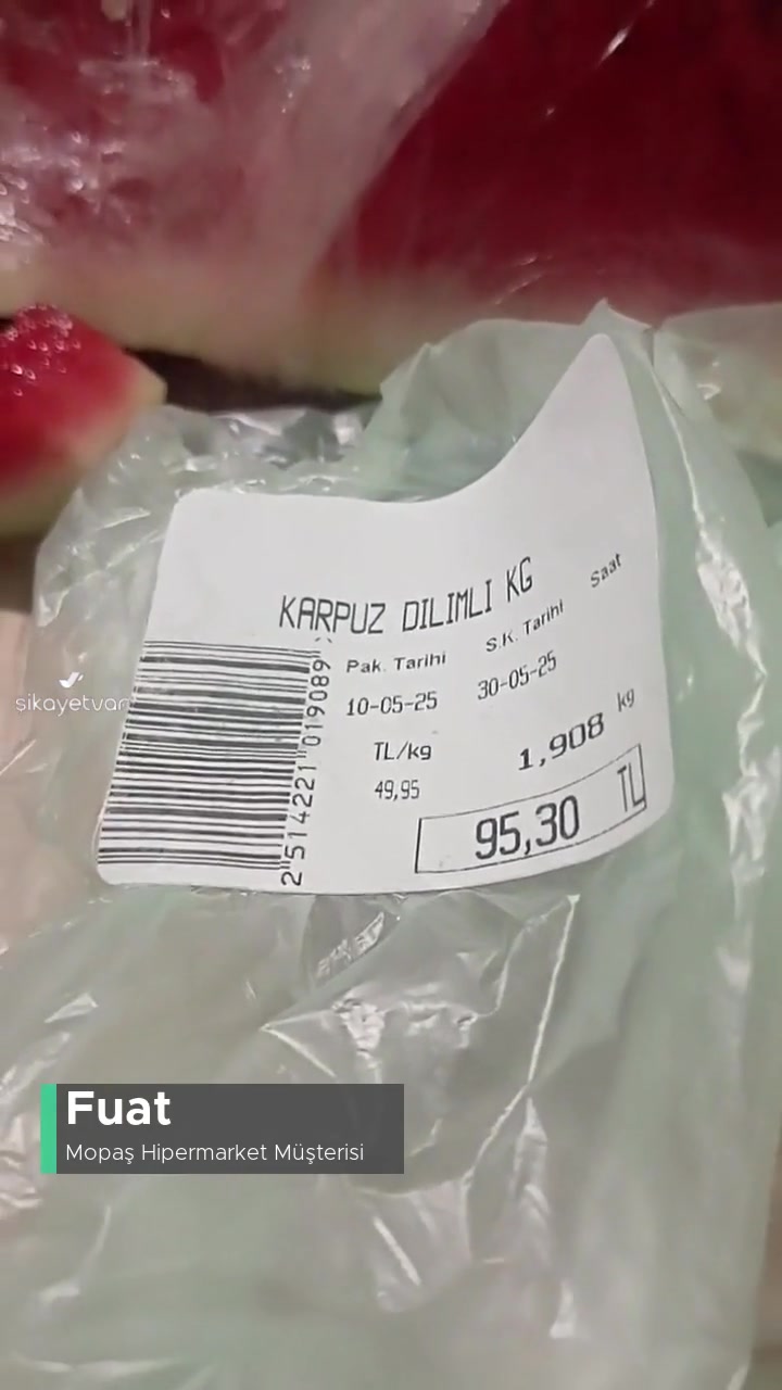 Mopaş Hipermarket Kesilmiş Karpuzu Rengini Kırmızı Yapmak İçin Yapılan Numara! videonun kapak resmi