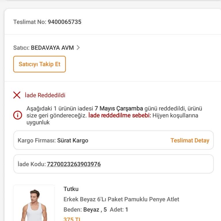 Hijyen Gerekçesiyle İade Edilemeyen Kalitesiz Ürün Ve Trendyol'un İlgisizliği
