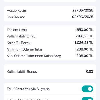 Kredi Kartı Limiti Düşükken Yıllık Ücretin Bilgilendirme Yapılmadan Tahsil Edilmesi