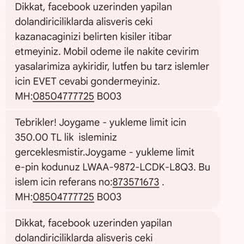 Joygame Hattımdan Çekilen Ücret