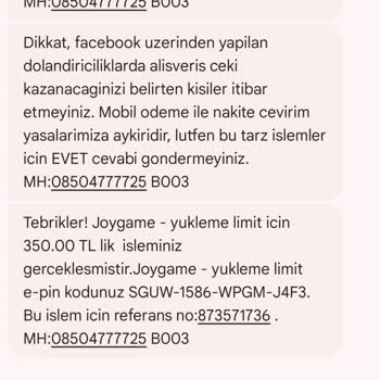 Joygame Hattımdan Çekilen Ücret
