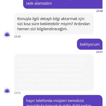 İptal Edilen Siparişimde İade Yapılmıyor Müşteri Hizmetleri Yardımcı Olmuyor