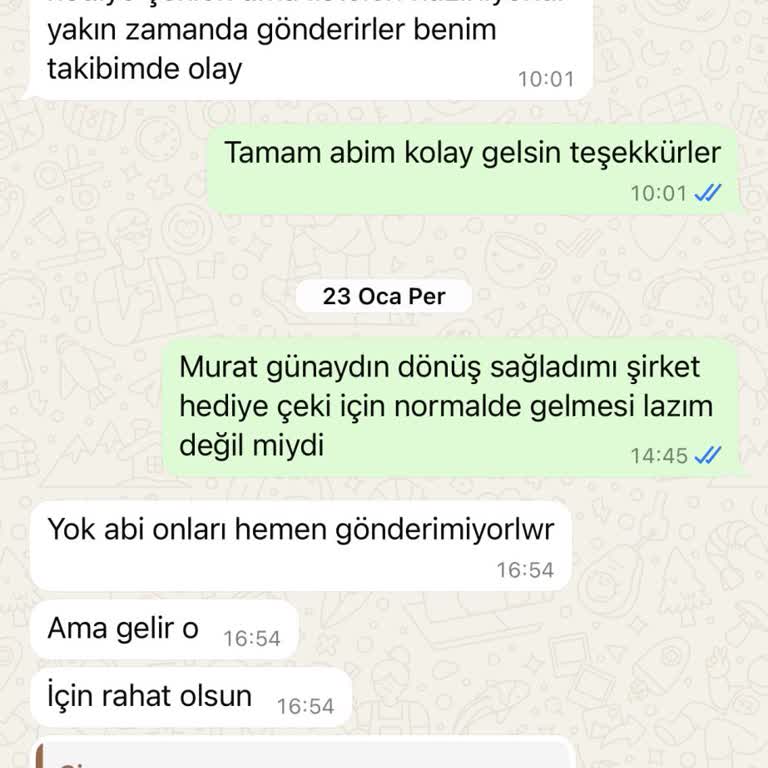 Kampanya Hediye Çeki 8 Aydır Teslim Edilmedi