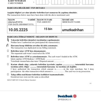 Kredi Kartımdan İzinsiz Alışveriş Yapıldı, Paramı Geri İstiyorum