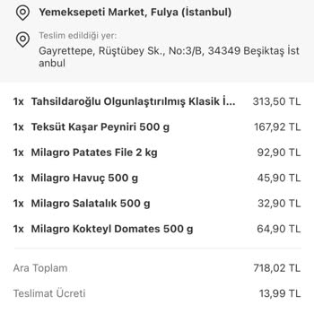 Yemeksepeti Market'ten Bozuk Peynir Ve Küflü Domates Teslimatı, İade Talebine Cevap Alınamıyor