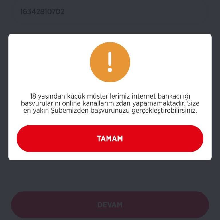 Yaş Sınırı Nedeniyle Ziraat Bankası Mobil Bankacılığa Erişemiyorum