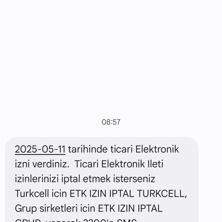İznim Olmadan Elektronik İleti Onayı Verilmiş!