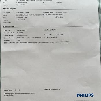 3 Yıl Dolmadan Arızalanan Philips TV İçin Yüksek Ekran Değişim Ücreti Mağduriyeti