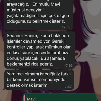 Mavi Jeans Online Siparişim Eksik Teslim Edildi Ve Müşteri Hizmetleri Dönüş Yapmadı
