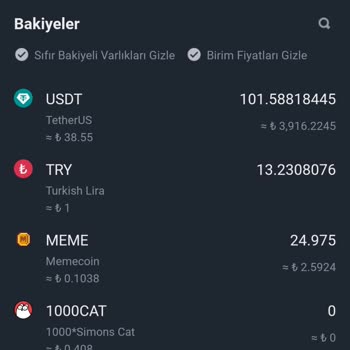 Binance TR'de USDT Transfer Ve Alım Satım Sorunu