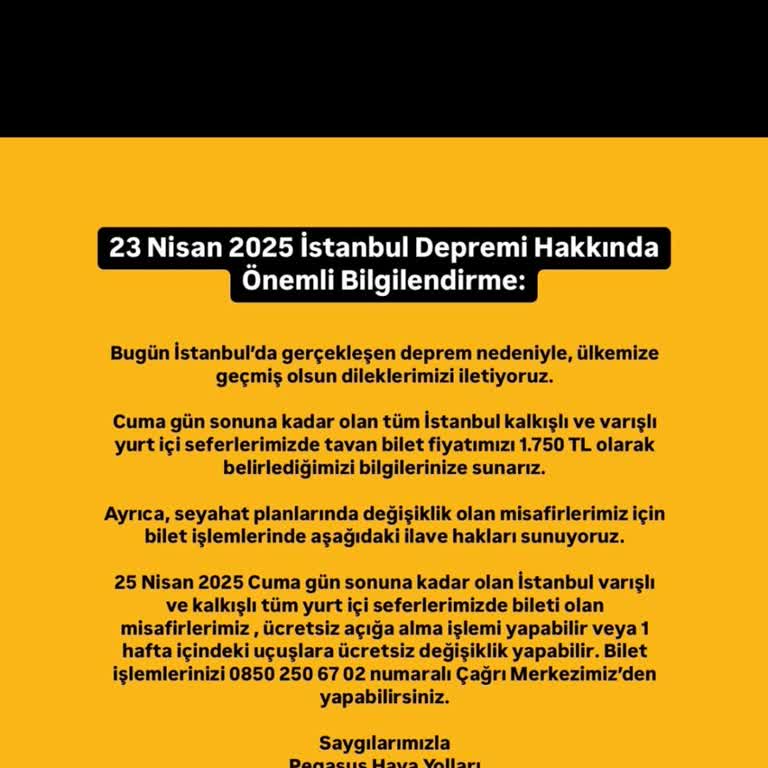 Pegasus Ücretsiz Değişim Sözüne Rağmen Ücret Alıp Talebimi Çözmedi