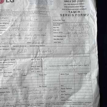 Yeni Aldığım LG Buzdolabında Anakart Arızası Ve Servis Sorunu