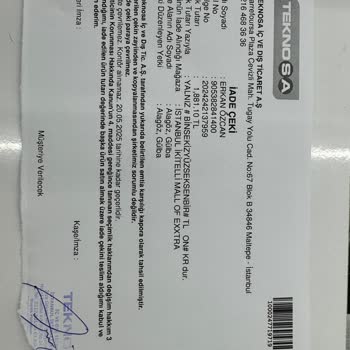 Teknosa'dan Aldığım İade Çekinin Geçersiz Sayılması Ve Mağduriyetim