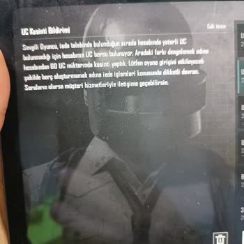 PUBG Mobile'da Fazladan UC Kesintisi Ve Haksız İşlem