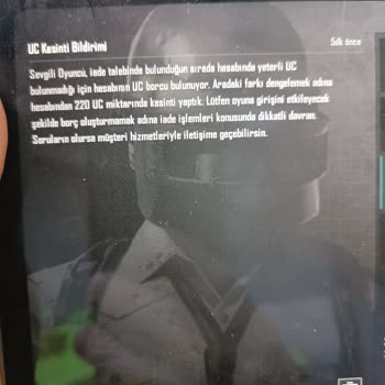 PUBG Mobile'da Fazladan UC Kesintisi Ve Haksız İşlem