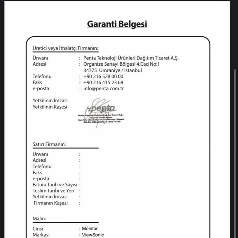 Garanti Kapsamındaki Monitörüm İçin Teknik Servis İlgisizliği