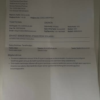 Aldığım Nike Ayakkabı Boya Akıttı, Mağaza İlgisiz Ve Sorumsuz Davrandı