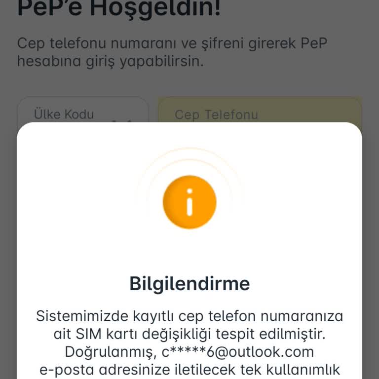 Pep Uygulamasında Sim Kart Blokesi Ve Cevapsızlık Mağduriyeti