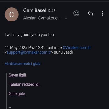 CV Maker'dan Habersiz Para Çekilmesi Ve İtirazın Reddedilmesi