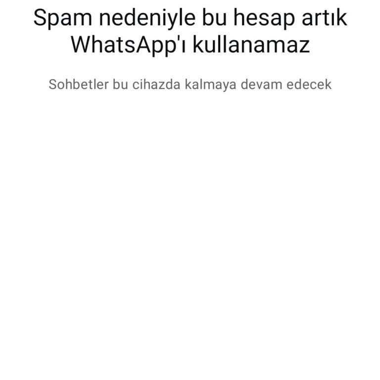 WhatsApp İş Grubu Kurarken Hesabım Haksız Yere Engellendi