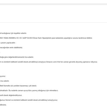 Amazon Türkiye'den Alınan Ürünün İadesinde Süreç Uzadı Ve Mağduriyet Yaşandı