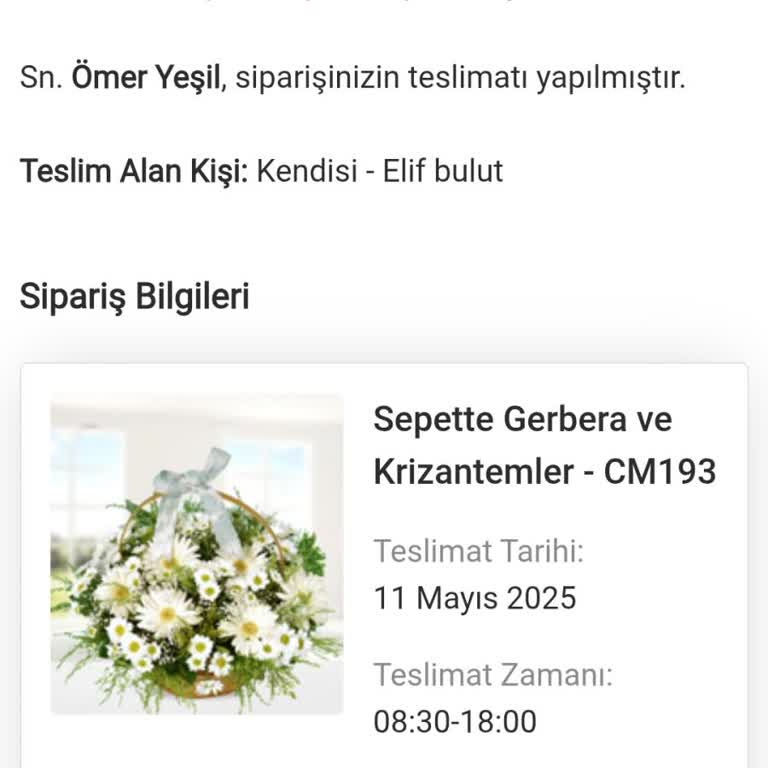 Teslim Edilmeyen Sipariş Ve Ulaşılamayan Müşteri Hizmetleri Nedeniyle Anneler Günü Hayal Kırıklığı