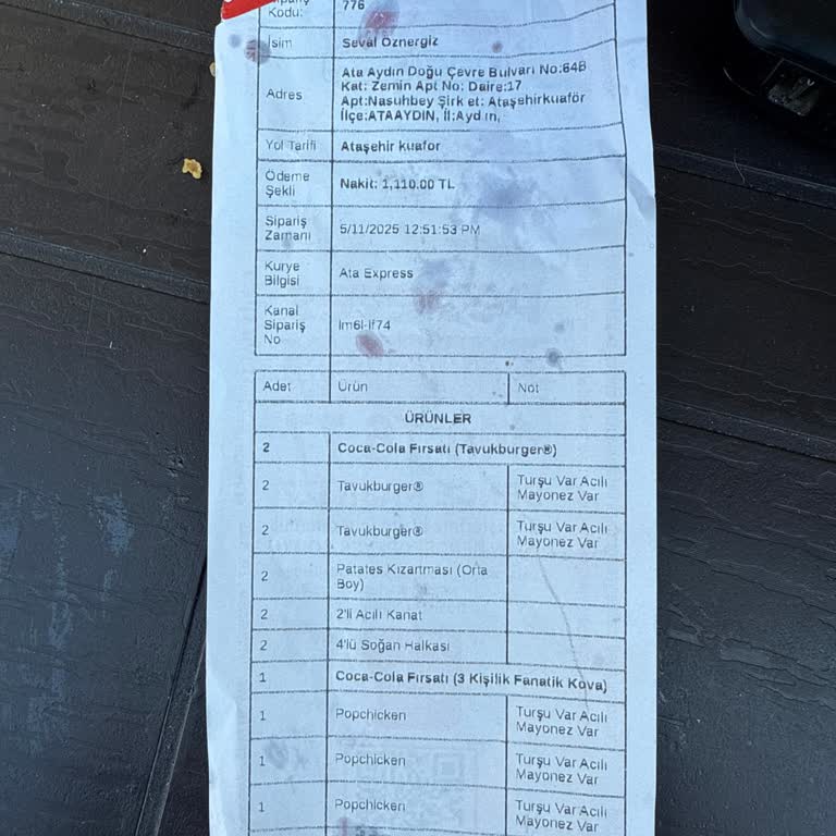 Popeyes Siparişim Eksik Teslim Edildi Çözüm Bekliyorum