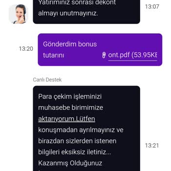 Bonus Sonrası Para Çekme Sürecinde Ek Ödeme Talebiyle Karşılaştım