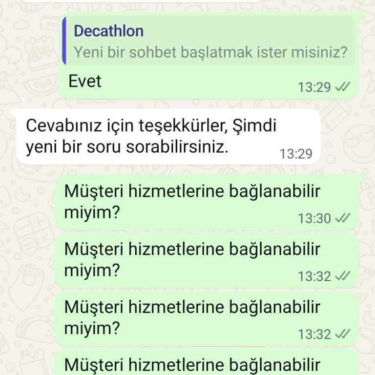 Decathlon WhatsApp Müşteri Hizmetlerine Ulaşılamıyor Ve Yanıt Alınamıyor