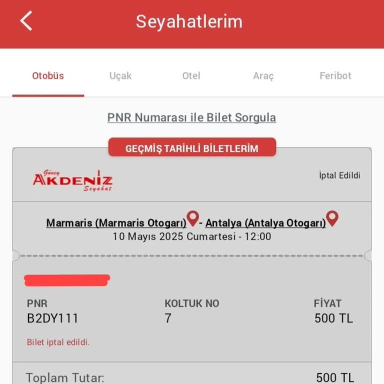 Bilet İptalinde Tutarsız Ücret İadesi Ve Yetersiz Bilgilendirme