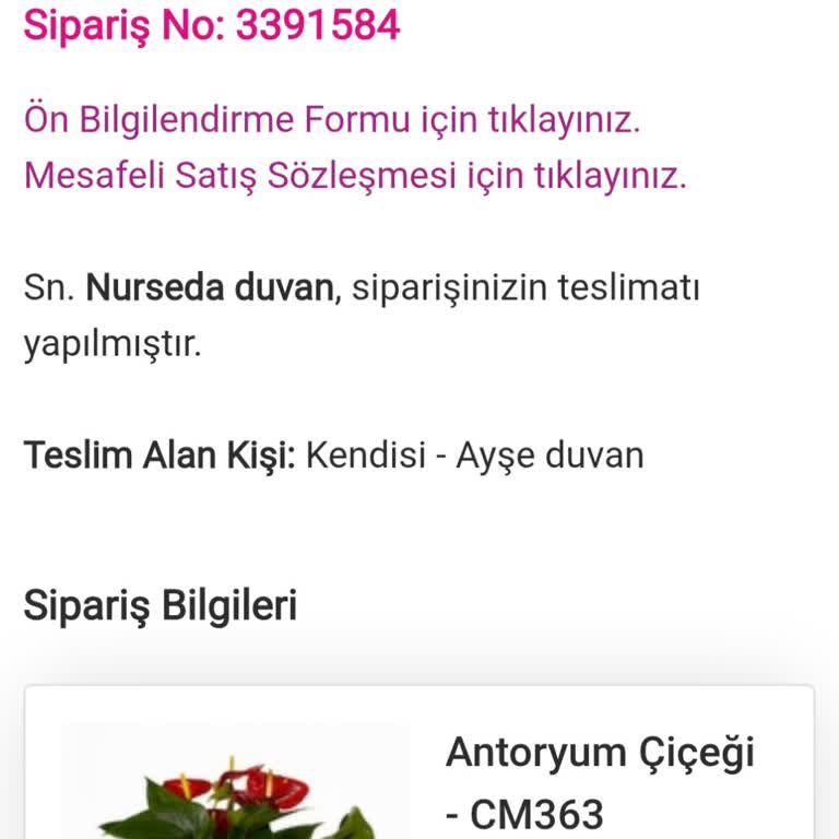 Anneler Günü Çiçeğim Teslim Edilmedi, Müşteri Hizmetlerine Ulaşamıyorum
