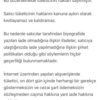 İade Hakkıma Saygı Gösterilmedi, Cevap Bile Vermediler