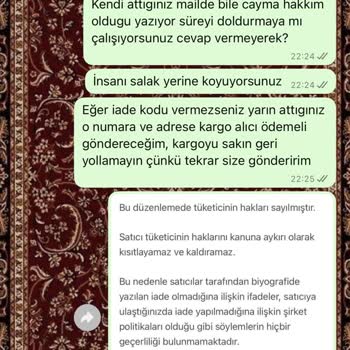İade Hakkıma Saygı Gösterilmedi, Cevap Bile Vermediler