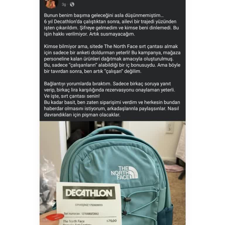 Facebook'ta Dekatlon Adıyla Yapılan Anket Sonrası Kartımdan Para Çekildi