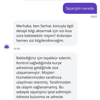 Getir'den Sipariş İptali Ve Yetersiz Müşteri Hizmetleri Deneyimi