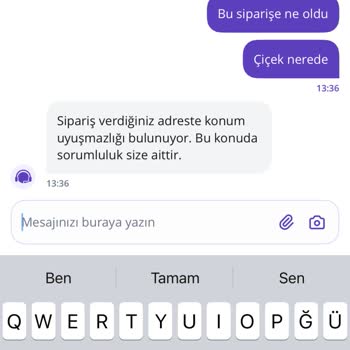 Getir'den Sipariş İptali Ve Yetersiz Müşteri Hizmetleri Deneyimi