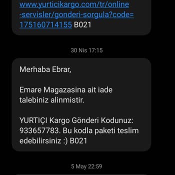 Defolu Ürün Ve Para İadesi Yapılmıyor İletişim Yok