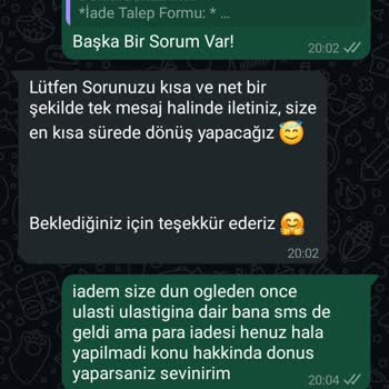 Defolu Ürün Ve Para İadesi Yapılmıyor İletişim Yok